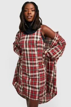 Set Vestito Pull-on A Quadri & Camicia