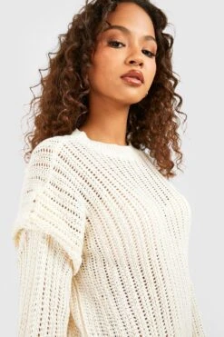 Vestito A Collo Alto All’uncinetto -Negozio al dettaglio Vestiti gzz27888 ecru xl 3