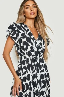 Vestito Longuette Con Balze E Volant Sulle Maniche -Negozio al dettaglio Vestiti gzz27903 black xl 2