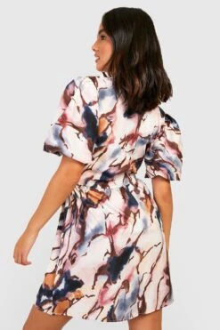 Vestito Grembiule A Fiori Con Maniche A Sbuffo -Negozio al dettaglio Vestiti gzz27926 blush xl 1