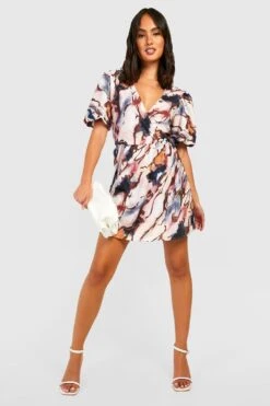 Vestito Grembiule A Fiori Con Maniche A Sbuffo -Negozio al dettaglio Vestiti gzz27926 blush xl 2