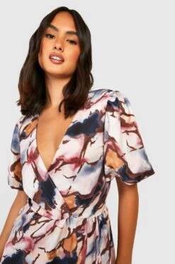 Vestito Grembiule A Fiori Con Maniche A Sbuffo -Negozio al dettaglio Vestiti gzz27926 blush xl 3