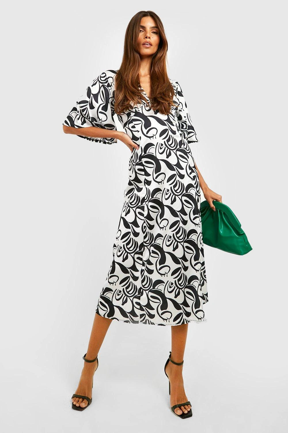 Vestito Midi Con Maniche Ad Angelo 1 Vestito Midi Con Maniche Ad Angelo