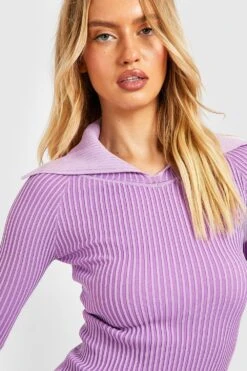 Vestito In Maglia In Due Toni Con Scollo Bardot -Negozio al dettaglio Vestiti gzz28069 berry xl 3