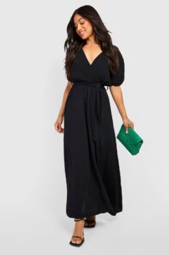 Vestito Scaldacuore Maxi Petite Plissettato Con Cintura