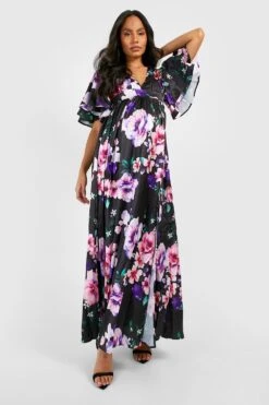 Vestito Maxi Premaman Da Cerimonia A Fiori