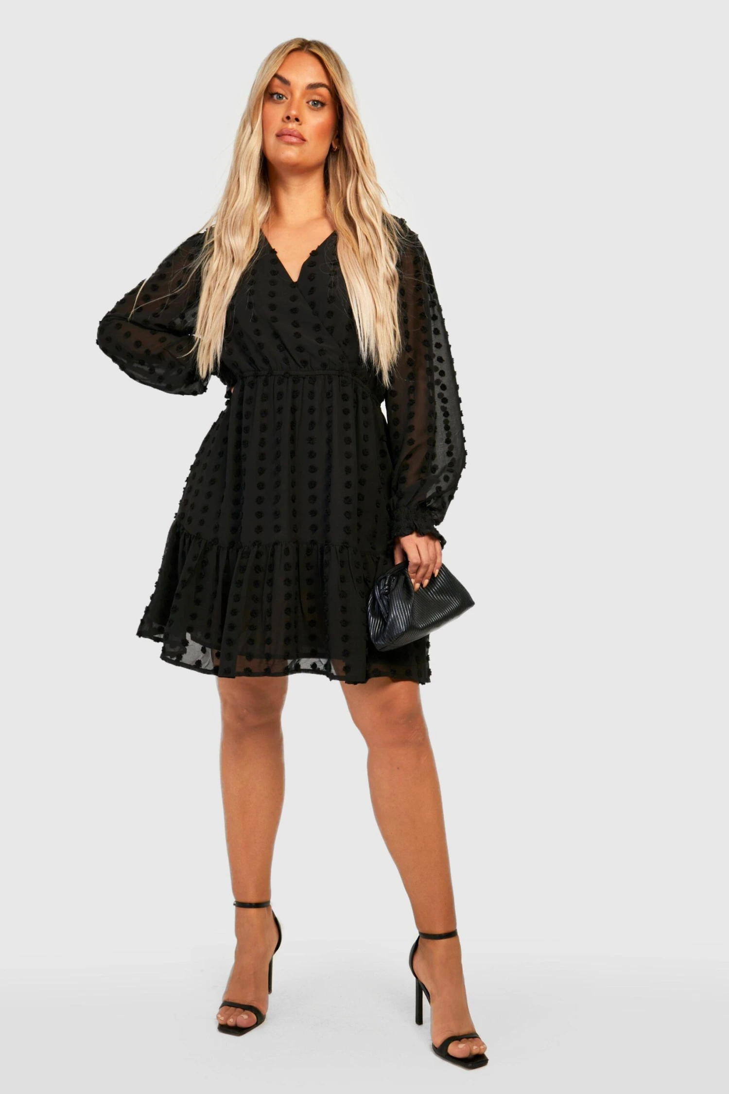 Vestito Skater Plus Size In Rete Plumetis 3 Vestito Skater Plus Size In Rete Plumetis - immagine 3