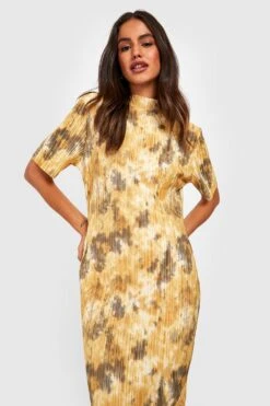 Vestito Skater A Pois Con Spalle Scoperte -Negozio al dettaglio Vestiti gzz29082 yellow xl 2