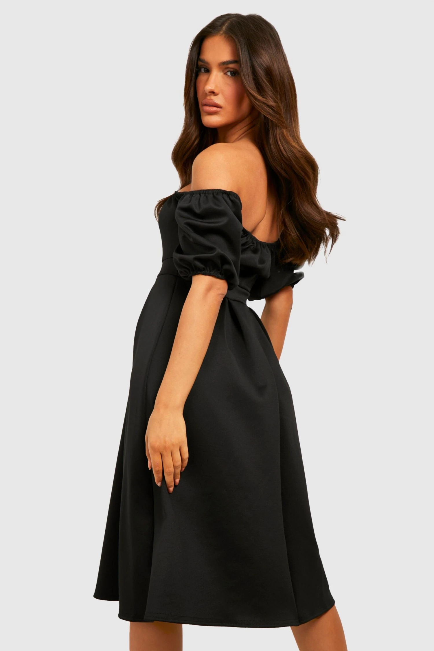 Vestito Skater In Scuba Con Spalle Scoperte 2 Vestito Skater In Scuba Con Spalle Scoperte - immagine 2