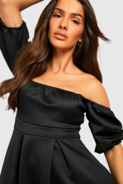 Vestito Skater In Scuba Con Spalle Scoperte 7 Vestito Skater In Scuba Con Spalle Scoperte -Negozio al dettaglio Vestiti gzz29125 black xl 3