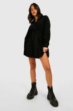 Vestito Skater In Velluto A Coste Con Vita Elasticizzata -Negozio al dettaglio Vestiti gzz29143 black xl 2