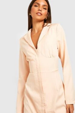 Vestito Blazer Con Dettagli Stile Corsetto -Negozio al dettaglio Vestiti gzz29170 champagne xl 2