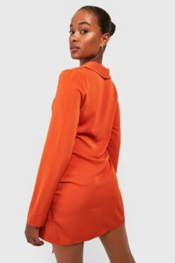 Vestito Camicia Tall Con Laccetti Frontali, Collette E Rever -Negozio al dettaglio Vestiti gzz29192 rust xl 1