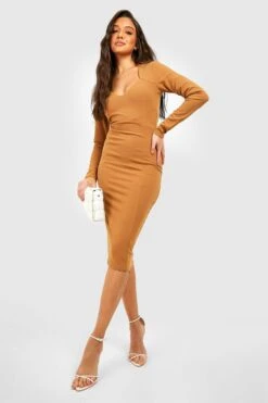 Vestito Midi Sartoriale Con Pannelli