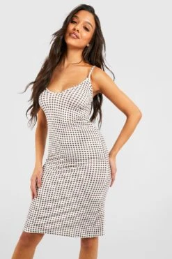 Vestito Pull-on Con Stampa A Quadri