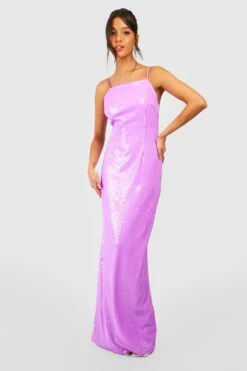 Vestito Maxi Con Paillettes E Spalline 6 Vestito Maxi Con Paillettes E Spalline -Negozio al dettaglio Vestiti gzz30193 purple xl 2
