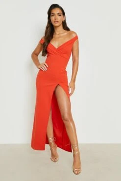 Vestito Maxi Da Cerimonia A Incrocio Con Spalle Scoperte