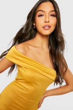 Vestito Maxi Monospalla Slim Fit -Negozio al dettaglio Vestiti gzz30393 mustard xl 3