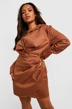 Vestito Camicia Scaldacuore Plus Size Con Polsini Ampi