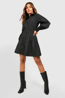 Vestito Camicia Con Dettagli Stile Corsetto -Negozio al dettaglio Vestiti gzz30930 black xl 2