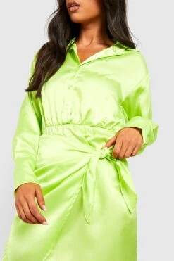 Vestito Scaldacuore Petite In Raso Con Motivi Geometrici -Negozio al dettaglio Vestiti gzz31051 lime xl 3