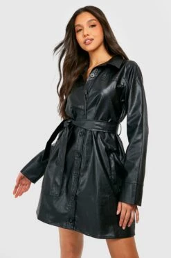 Vestito Blazer Stile Utility Effetto Pelle -Negozio al dettaglio Vestiti gzz31178 black xl 2