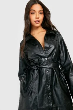 Vestito Blazer Stile Utility Effetto Pelle -Negozio al dettaglio Vestiti gzz31178 black xl 3