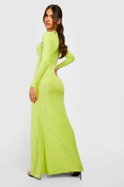 Vestito Maxi Seducente Con Cut-out -Negozio al dettaglio Vestiti gzz31181 chartreuse xl 1