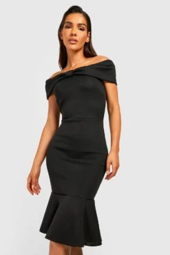 Vestito Midi Con Fiocco