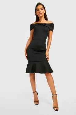 Vestito Midi Con Fiocco -Negozio al dettaglio Vestiti gzz31185 black xl 2