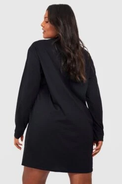 Vestito T-shirt Plus Size Con Stampa Chicago -Negozio al dettaglio Vestiti gzz31378 black xl 1