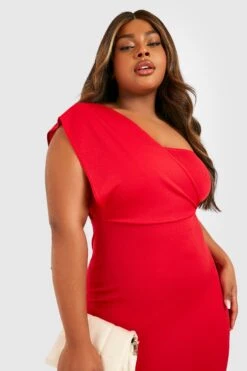 Vestito Maxi Plus Size Monospalla -Negozio al dettaglio Vestiti gzz31920 red xl 2