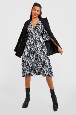 Vestito Scaldacuore Midi A Fiori 6 Vestito Scaldacuore Midi A Fiori -Negozio al dettaglio Vestiti gzz31965 black xl 2