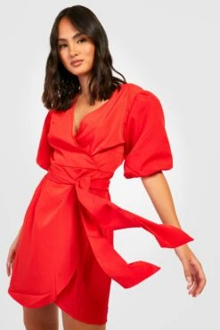 Vestito Skater Con Maniche A Sbuffo