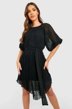 Vestito Midi In Rete Plumetis Con Maniche A Sbuffo 6 Vestito Midi In Rete Plumetis Con Maniche A Sbuffo -Negozio al dettaglio Vestiti gzz32000 black xl 2