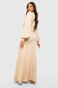 Vestito Maxi Con Scollo Profondo E Maniche A Campana -Negozio al dettaglio Vestiti gzz32138 emerald xl 1