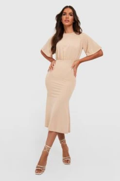 Vestito Longuette Con Maniche Ad Angelo -Negozio al dettaglio Vestiti gzz32143 stone xl 2