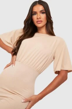 Vestito Longuette Con Maniche Ad Angelo -Negozio al dettaglio Vestiti gzz32143 stone xl 3