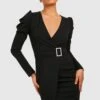 Vestito Blazer Con Cintura E Maniche A Sbuffo