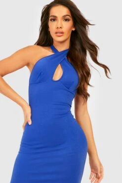 Vestito Longuette Allacciato Al Collo Con Cut-out -Negozio al dettaglio Vestiti gzz32432 cobalt xl 2