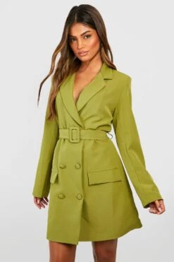 Vestito Blazer A Doppiopetto Con Cintura