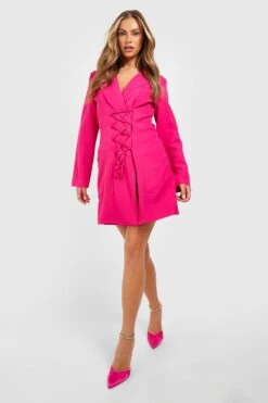 Vestito Blazer Asimmetrico Con Laccetti Frontali