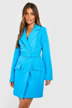 Vestito Blazer A Maniche Lunghe Con Cintura -Negozio al dettaglio Vestiti gzz32554 azure xl 2