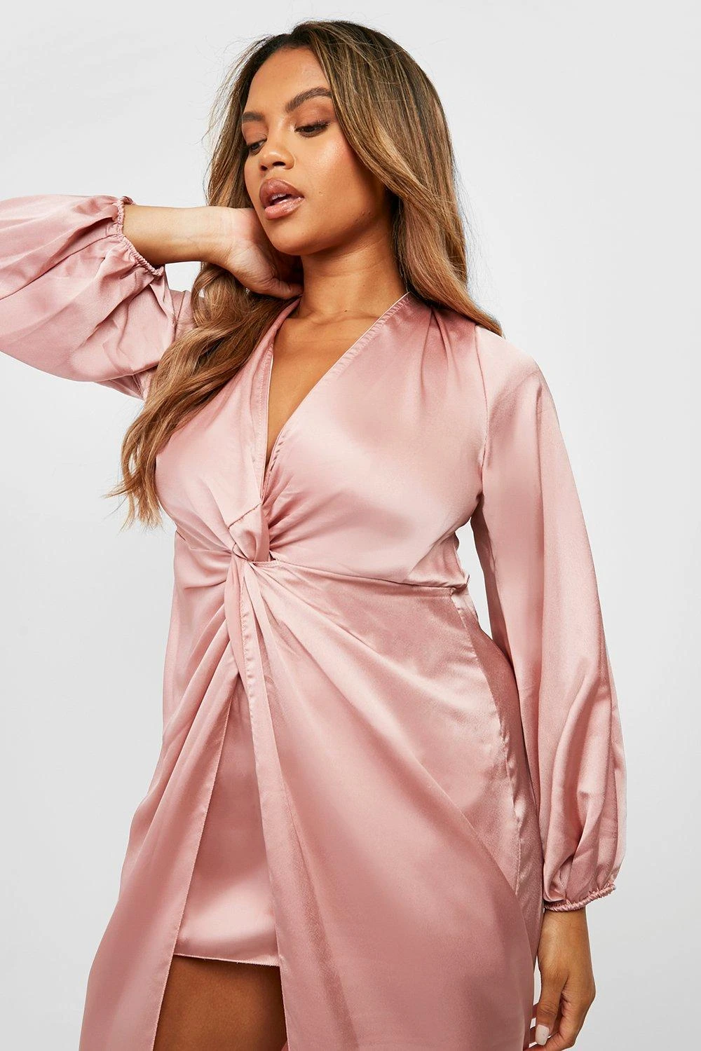 Vestito Maxi Plus Size Dettagli Attorcigliati 4 Vestito Maxi Plus Size Dettagli Attorcigliati - immagine 4