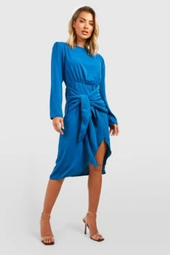 Vestito Scaldacuore Midi Strutturato Con Spalline Imbottite -Negozio al dettaglio Vestiti gzz32745 bright20blue xl 2