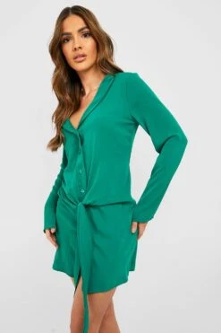 Vestito Camicia Allacciato Davanti