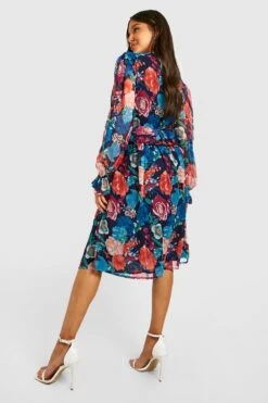 Vestito Midi Classico In Chiffon -Negozio al dettaglio Vestiti gzz32869 blue xl 1