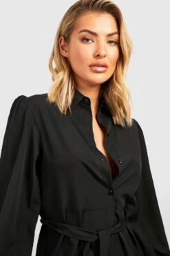 Vestito Camicia Longuette Classico -Negozio al dettaglio Vestiti gzz32872 black xl 3