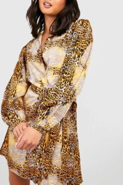 Vestito Camicia Classico Con Stampa 7 Vestito Camicia Classico Con Stampa -Negozio al dettaglio Vestiti gzz32874 brown xl 3