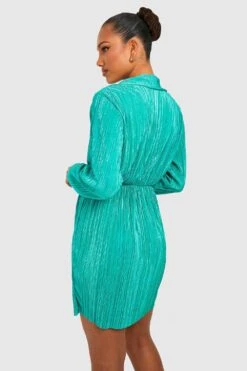 Vestito Camicia Scaldacuore Plissettato -Negozio al dettaglio Vestiti gzz33007 bright20green xl 1